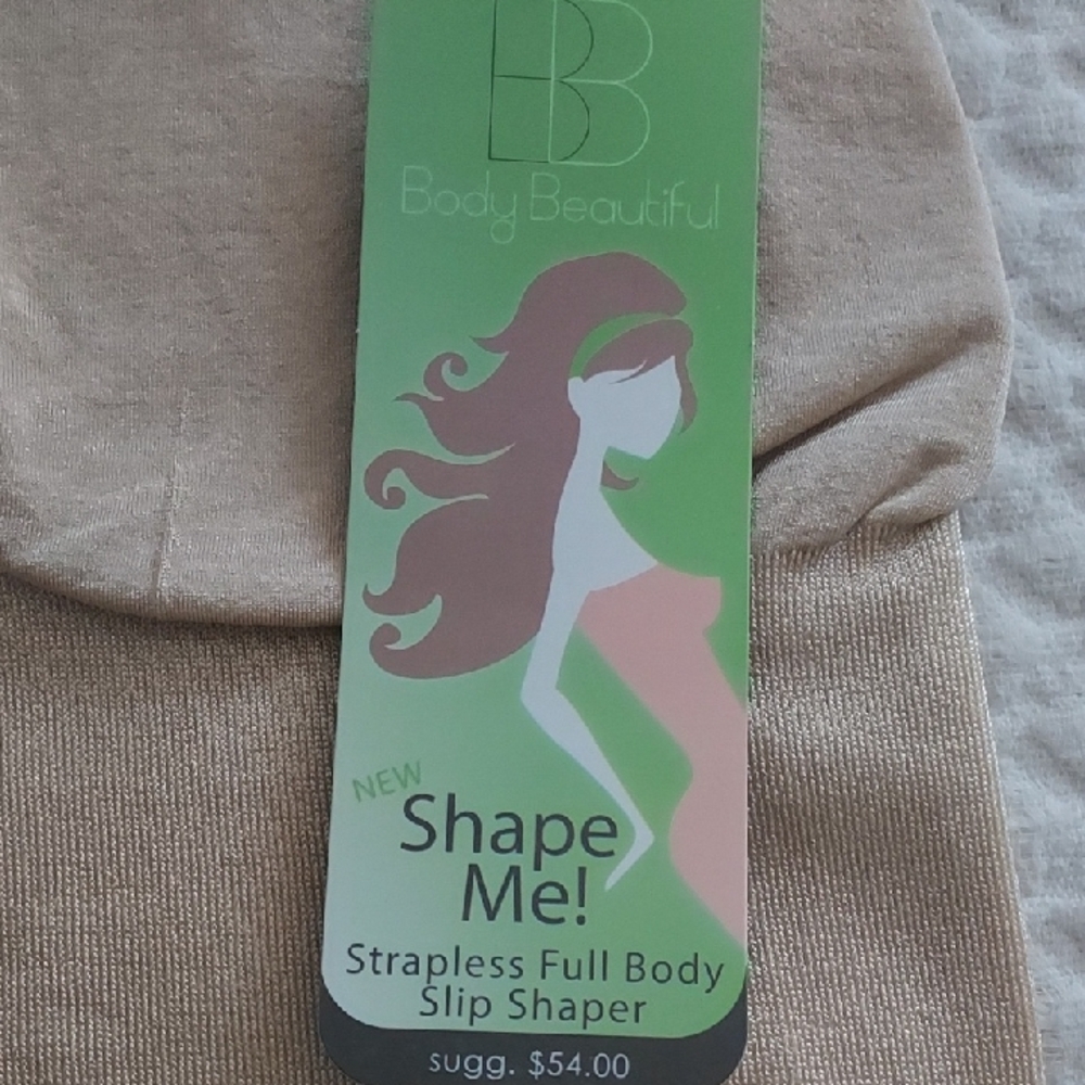 Flexees Tan Strapless Full Body Slip Shaper